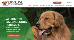 Desktop Screenshot of lovelinegoldenretrievers.com